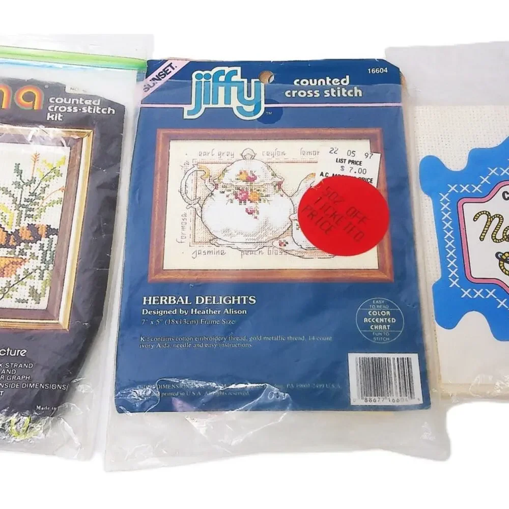 Vintage Sultana Raccoon Herbal Delights Needle Magic Set of 3